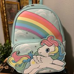 Nwt Ib My Little Pony Rainbow Blue Backpack With Rainbow Straps And Secondary Backpack Straps Adjustable As Well. Still In Original Ordered Box And Tags On Item. Never Used. Girl Or Boy Can Enjoy! Merry Christmas Kids Backpack, Rainbow Kids, Blue Backpack, Backpack Straps, Kids Backpacks, Kids Accessories, My Little Pony, Backpack Bags, Bag Accessories