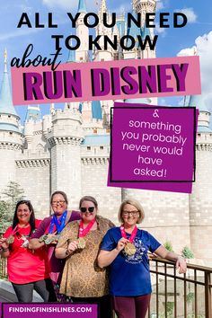 three women standing in front of a castle with the words, all you need to know about