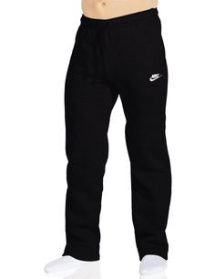 PRICES MAY VARY. The sweatpants for men feature an elastic waistband and open-hem design for a non-restrictive fit. Crafted with brushed-back fleece, the Nike sweatpants are made of cotton and polyester with a soft, warm feel against the skin during play. The slim waistband and open-hem design create a laid-back look. The men's workout pants have a ribbed waistband with drawcords that adjust for comfort. Open side pockets and a back pocket with snap-button closure offer convenient storage. Nike Lowers For Men, Men’s Sweatpants, Sweatpants Outfit Men, Nike Joggers Mens, Black Joggers Men, Nike Clothes Mens, Nike Clothes, Mens Workout Pants, Men Sweatpants