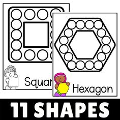 the printable worksheet for shapes and numbers to help students learn how to use them