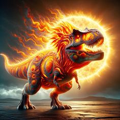 an image of a fire breathing dinosaur