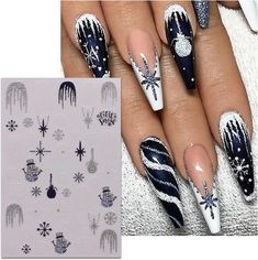 Discover the top Christmas nail art trends for 2024! From holographic designs to cute holiday accents, these nails are perfect for celebrating the season in style. ✨🎁 #ChristmasNails #HolidayNailArt #NailArtTrends Christmas Nail Stickers, Snowflake Nail Art, Nail Stickers Decals, Manicure Diy, Nail Art Stickers Decals, Nail Art Sticker, 3d Christmas