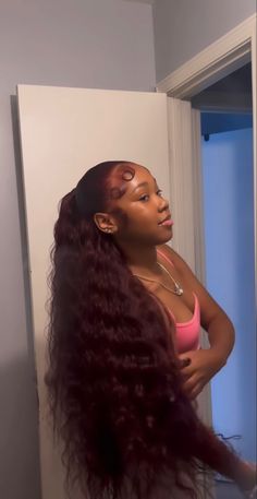 Hair Laid Wigs, Burgundy Half Up Half Down Weave, Hairstyles For Dark Skin Women, Braided Cornrow Hairstyles, Bow Style