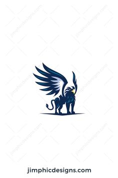 an animal with wings on it's back and the word impplicidesigns com