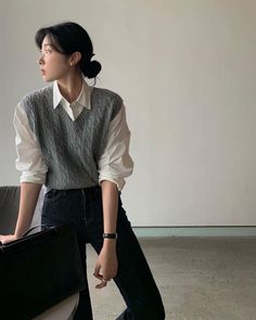 40s Mode, Simple Casual Outfits, Korean Casual Outfits, Business Casual Outfits For Work, Everyday Fashion Outfits, Casual Day Outfits, Tomboy Style Outfits, Classy Work Outfits, Stylish Work Outfits