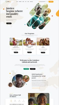 Non- profit Website Design Inspiration Nonprofit Website Design, Corporate Website Design, Minimalist Theme, Web Design Websites, Best Website Design