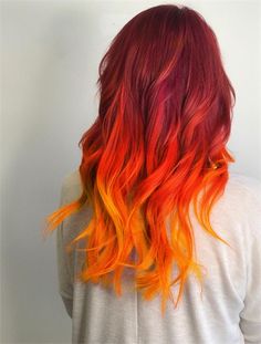 Fire Hairstyles, Fire Ombre Hair, Fire Hair Color, Flame Hair, Fire Hair, Mixed Hair, Red Wigs, Hair Styles 2017, Burgundy Hair