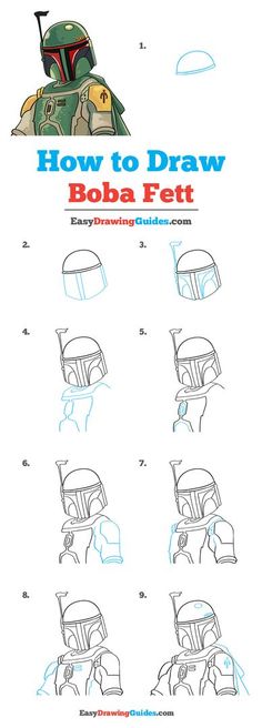 how to draw boba fett from star wars