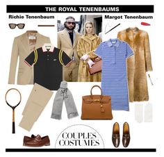 the royal tenebaum's outfits and accessories are featured in this ad