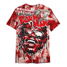 Brand Dunkare Low OG Howard University 1s Shirt Born To Win Money All Over Print Unisex Shirt Red Cotton T-shirt With All Over Print, Red All Over Print Crew Neck Shirt, Red Crew Neck Shirt With All Over Print, Red Cotton Shirt With All Over Print, Red Cotton Top With All Over Print, Red Shirt With Sublimation Print For Streetwear, Red Sublimation Print Shirt For Streetwear, Red Graffiti Print Crew Neck Tops, Red Graffiti Print Top For Streetwear