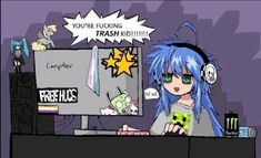 Konata Izumi, Moe Anime, I Want More, Losing Faith In Humanity, Me Irl, Lucky Star, Emo Scene, Funky Art, Pastel Goth