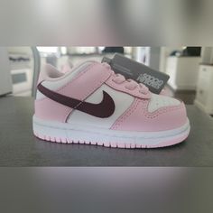 Nike Dunk Low Td 'Pink Foam' Is The Toddler Sizing Of The Retro Basketball Shoe In Gorgeous Pink And White With A Maroon Swoosh Logo On Both Sides. New With Tags. Stretch Opening For Easy On/Off. Hard To Find And Very Cute! Pink Canvas Shoes For Streetwear With Round Toe, Pink Canvas Shoes With Round Toe For Streetwear, Pink Canvas Shoes For Streetwear, Pink High-top Canvas Shoes For Streetwear, Pink High-top Sporty Canvas Shoes, Casual Pink Skate Shoes With Rubber Sole, Pink Canvas Shoes With Rubber Sole And Round Toe, Pink Canvas Shoes With Round Toe And Rubber Sole, Pink Canvas Shoes With Rubber Sole