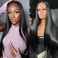 Hair Material: 100% Virgin Human Hair, 10A Grade, No Really Shedding, No Tangle, No Bad Smell.Hair Color: Natural Black ColorWig Density: 150%-200% DensityHair Length: 10 inch - 36 inch are availableWig Cap Size/ Circumference: 22.5 inches(54-58 cm)Texture: Straight Hair, Natural Hairline, Soft, Comb Easily, Can Re-style, and Color well.Lace Net: 13*4 Inch Swiss lace, HD Transparent Lace, Pre-plucked with Baby Hair, Natural HairlinePack: 1 Piece Glueless Wig Straight Hair 13*4 Lace Front Wig Straight Hair Natural, Hd Lace Wig, Wig Straight, Glueless Wigs, Glueless Wig, Grey Ombre