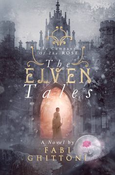 the book cover for the eleven tales by fabi glittoni, with an image of a person standing in front of a doorway