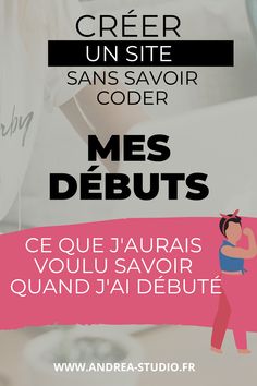 a poster with the words mes debuits and an image of a woman in pink