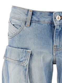 Light blue cotton washed denim mid-rise belt loops front button and zip fastening multiple cargo pockets straight legGender: WOMENMaterial: COTTON: 100.0%Color: BLUEMade in: ITProduct ID: 241WCP113 D073 024*Import tax/duty will be calculated at checkout (If applicable) Fitted Jeans, The Attico, Back Light, Blue Fits, Denim Cotton, Top Designer Brands, Denim Design, Light Blue Denim, Low Waisted