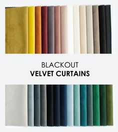 black out velvet curtains with different colors