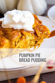 Need a Thanksgiving dessert idea? This Pumpkin Spice Bread Pudding is rich, flavorful, and topped with a light caramel sauce. Easy to prep and great for guests!