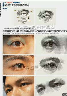 an image of different types of eyeliners and their meanings in chinese text, with the