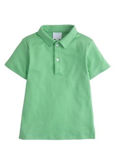 Short Sleeve Solid Polo - Green His Closet, Solid And Striped, Green Polo, Modern Boutique, Holidays With Kids, Short Sleeve Polo, Boy Shorts, Classic Looks, Short Sets