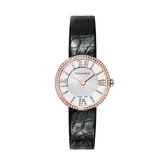 Women's watch in 18k rose gold. White dial set with round brilliant diamonds. Carat total weight .28. On a black alligator strap. 24 mm case. Quartz movement. Water resistant to 30 meters/100 feet/3 ATM. Swiss-made | Atlas® 2-Hand 24 mm Women's Watch in 18K Rose Gold with Diamonds Luxury Watches For Women, Tiffany Blue Box, Black Alligator, Swiss Made Watches, International Jewelry, Farmhouse Look, Fashion Watch, Watches For Women, Rose Gold White