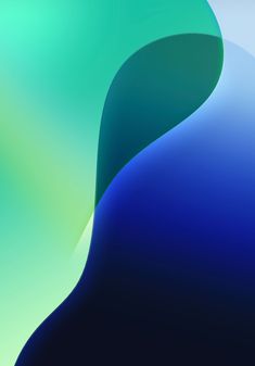 an abstract blue and green background with curved curves on the left side, as seen from above