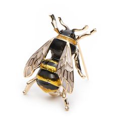 Bee Cottage, Brooch For Men, Insect Brooch, Bee Pin, Brooch Men, Yellow Bee, Rhinestone Fashion, Bee Jewelry, Bee Brooch