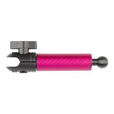 a pink and black handlebar on a white background