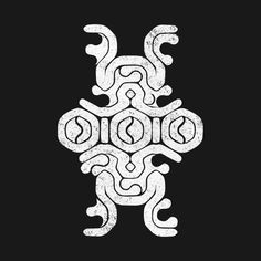 an ornamental design on a black background