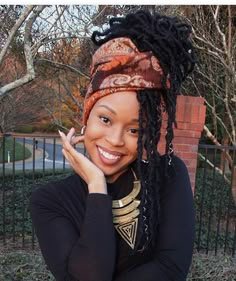 Headwrap Ideas, Earthy Girl, Beautiful Dreadlocks