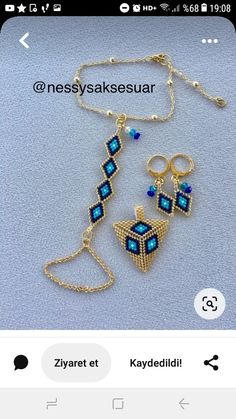 some kind of jewelry that is on a cellphone screen, and it looks like they are