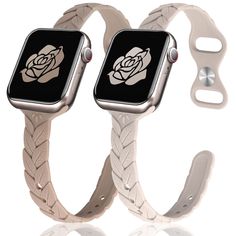 PRICES MAY VARY. 【Unique Romantic Vine Design】 We have two different colors of vine pattern iWatch bands to bring you different wearing experience and mood. The design of the elegant and beautiful engraved watch band is clear, lively and lifelike. Not only does it maintain its beauty, but it wraps your wrist in romantic, delicate vines - a beautiful reminder of life's happiness. (Patent Pending) You are unique and your strap must show it! 【Upgrade Premium Silicone】：Our iWatch Bands are made of g Engraved Watch, Vine Pattern, Feminine Fashion, Travel Wear, Silicone Watch Band, Apple Watch 38mm, 38mm Apple Watch Band, Vine Design, Silicon Bands