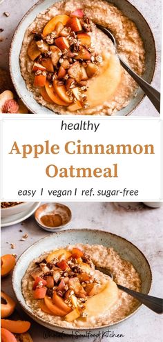 healthy apple cinnamon oatmeal is an easy and delicious way to start the day off right