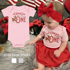 One Piece: Oh What Fun it is to be One / Christmas 1st Birthday / Holiday First Birthday / 1st Birthday One Piece / Reindeer / BC22 This super soft one piece* is the perfect way add some festive Christmas flare to your one year old's wardrobe! * 100% ring-spun combed cotton (Heather colors are 52% ring-spun combed cotton and 48% polyester) * Three-snap leg closure for easy changing and a comfortable envelope neckline * Produced responsibly - The manufacturing of this item is lawful, ethical, and safe to the workers and environment. Learn more here: https://www.bellacanvas.com/corporate-responsibility *See our size chart to find the perfect fit. All of our products are printed by Printful.com and due to the nature of print on demand, all sales are final. However, please reach out to us at P Oh What Fun It Is To Be One, Christmas Birthday Party 1st, Christmas 1st Birthday, Birthday 1st, One Year Birthday, Twins 1st Birthdays, Birthday One