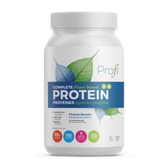 the protein is made with complete plant based proteins and contains vitamins that are high in