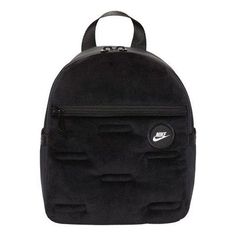 (WMNS) Nike Sportswear Futura 365 Mini Velour Backpack 'Black' DC7707-010 Mochila Nike, Nike Air Max Ltd, Nike Looks, Mini Mochila, Nike Store, Twill Fabric, Mini Backpack, New Nike, Black Backpack