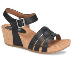 Step into the season with the Eurosoft Ericka, a chic woven two-piece cork wedge sandal that effortlessly combines comfort and style. Featuring an adjustable buckle for a secure fit, these sandals are perfect for sunny days and warm evenings. From Eurosoft. Casual Cork Wedge Sandals For Vacation, Casual Cork Wedge Heel Sandals, Casual Cork Wedge Sandals For Summer, Casual Cork Wedge Sandals Open Toe, Casual Open Toe Cork Wedge Sandals, Cork Wedges Sandals, Wedge Sandal, Cork Wedge, Wedge Sandals