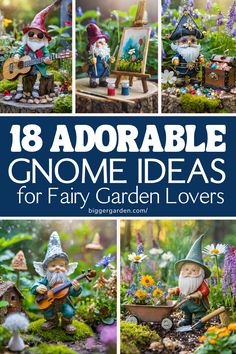 Discover the charm of 18 enchanting ideas for your fairy garden focused on gnome houses. Learn how to implement stunning gnome flower garden ideas and clever gnome garden ideas DIY to personalize your space. From outdoor gnome garden ideas to captivating gnome rock garden ideas, find the perfect elements for your garden. Use these small gnome garden ideas and explore DIY fairy village art to bring magic to your yard! Gnome Garden Ideas Diy, Hobbit Garden, Whimsical Fairy Garden, Gnome Houses, Creative Garden Ideas, Fairy Garden Gnomes, Fairy Garden Ornaments, Garden Ideas Diy