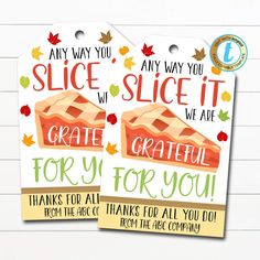 Thanksgiving Gift Tags, Grateful For You Apple Pie Label, Fall Staff Teacher Volunteer Nurse Gift, Printable Bakery, DIY Editable Template Pie Teacher Appreciation, Marketing Gifts, Pie Gifts, Thanksgiving Essentials, Thanksgiving Gift Tags, Marketing Gift, Appreciation Ideas, Printable Thanksgiving, We Are Grateful