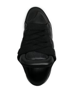 Curb XL leather sneakers from Lanvin featuring black, calf leather, padded design, round toe, front lace-up fastening, branded insole and flat rubber sole.Gender: MenMaterial: OUTER LEATHER 100% ; LINING POLYESTER 38% POLYAMIDE 29% LEATHER 25% ELASTANE 8% ; SOLE RUBBER 100%Color: BlackMade in: PTProduct ID: FM SKDK0C NAPA A23 1010*Import tax/duty will be calculated at checkout (If applicable) Lanvin Curb Sneaker Black, Lanvin Sneakers, Pad Design, Top Designer Brands, High End Fashion, Lanvin, Sneakers Black, Leather Sneakers, Fashion Item