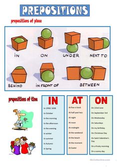 the prepositions for prepositions are shown in this poster