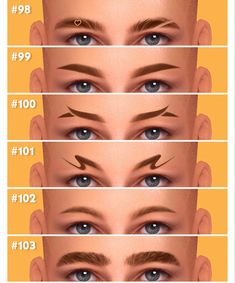 the different stages of eyebrows for men