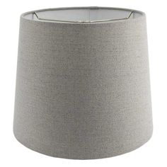 a grey lamp shade on a white background