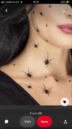 Spider Tattoos, Spider Makeup, Halloween Spider Decorations, Halloween Makeup Pretty, Effects Makeup