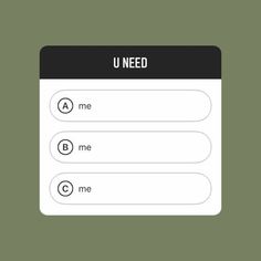 a white and black check box with the words'need'on it, next to an