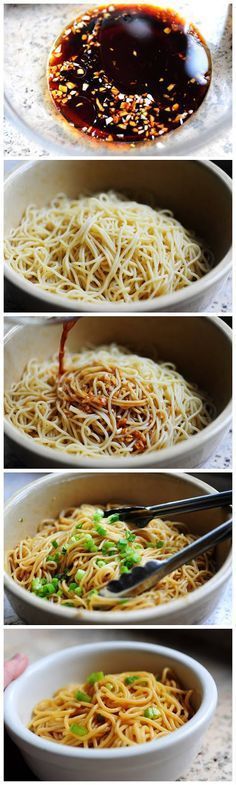 Simple Sesame Noodles. I've made these and they're divine! You can even add chicken and vegetables! Simple Sesame Noodles, Roasted Beef, Asian Noodle, Sesame Noodles, Puppy Chow, Beef Tenderloin, Linguine, Simple Recipe