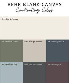 the color scheme for behr bank canvass