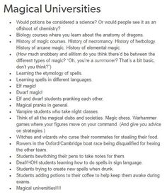 an image of a text description for the magic university