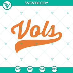 the word volls is shown in orange and green