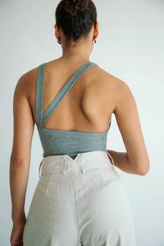 XIMENO TANK TOP HEATHER GREY – The Line by K The Line By K, Line By K, Los Angeles Design, The Lobby, Gray Tank, Soft Natural, Crop Tank, Favorite Jeans, The Line